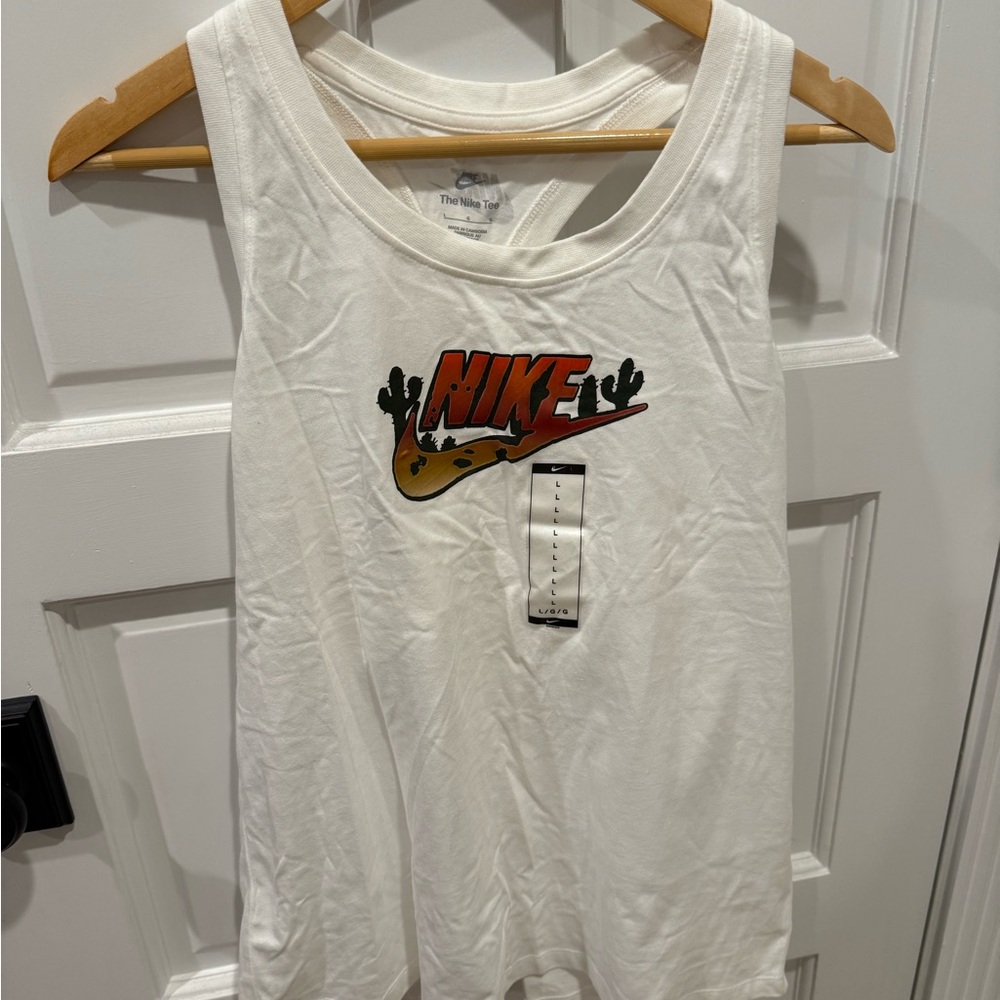 Nike Cream Tee with Logo